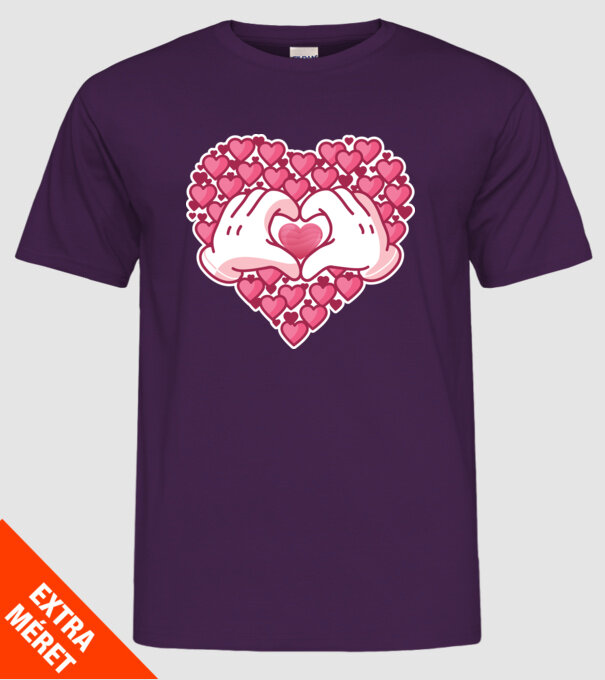 'Inimi îndrăgostite pentru Valentine''s Day' model mov pe tricou