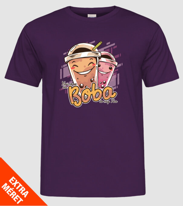 Tu ești Boba pentru ceaiul meu model mov pe tricou