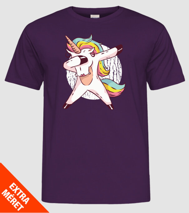 Unicorn DAB model mov pe tricou