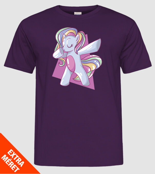Unicorn DAB model mov pe tricou