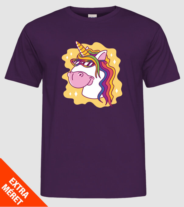 Cap de unicorn model mov pe tricou