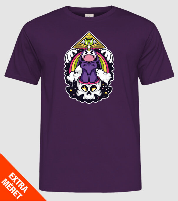 Unicorn Illuminati model mov pe tricou