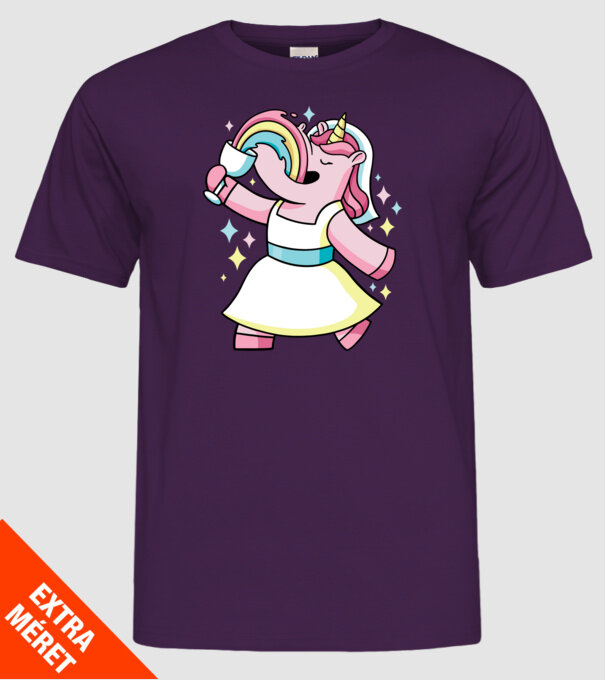 Unicorn Mireasă model mov pe tricou