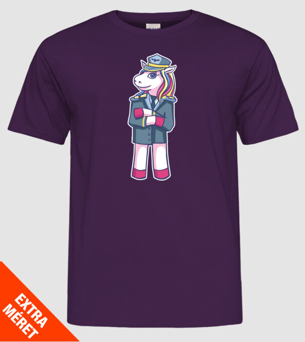Unicorn Pilot model mov pe tricou