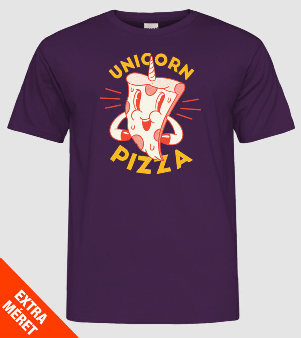 Unicorn Pizza model mov pe tricou