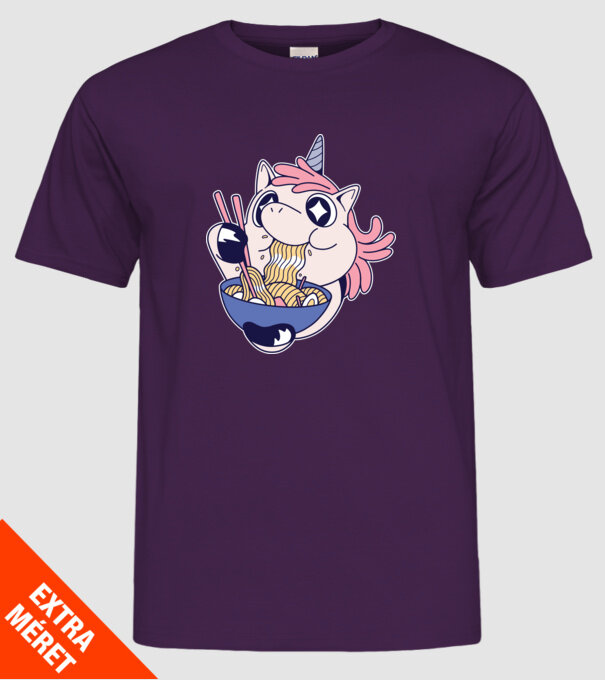 Unicorn Ramen model mov pe tricou