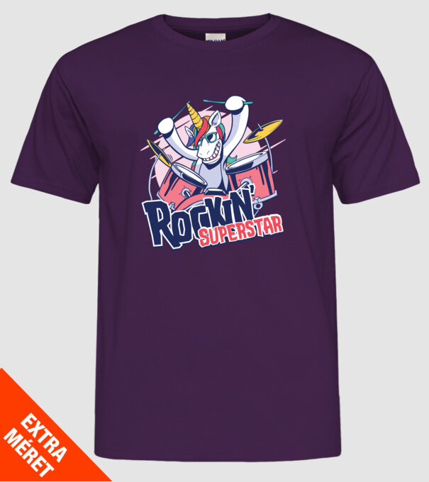 Unicorn Star rock model mov pe tricou