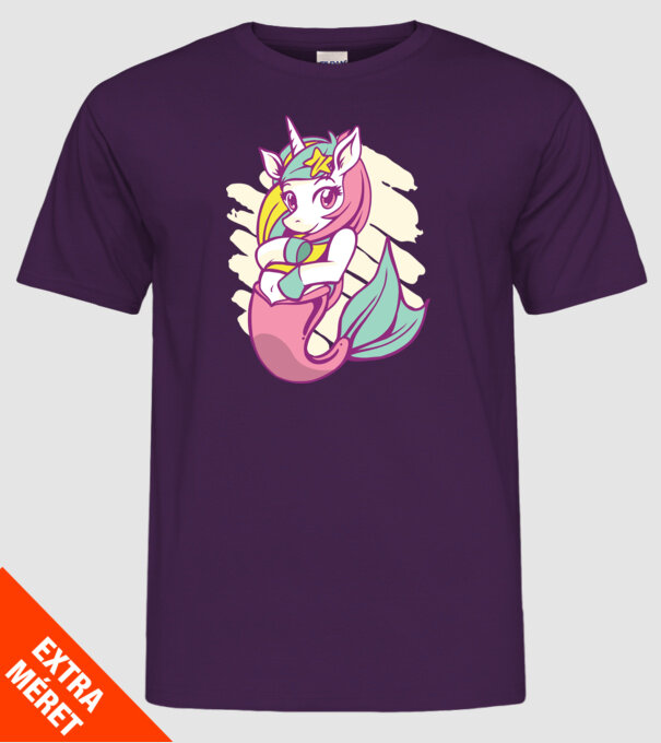 Unicorn Sirenă model mov pe tricou