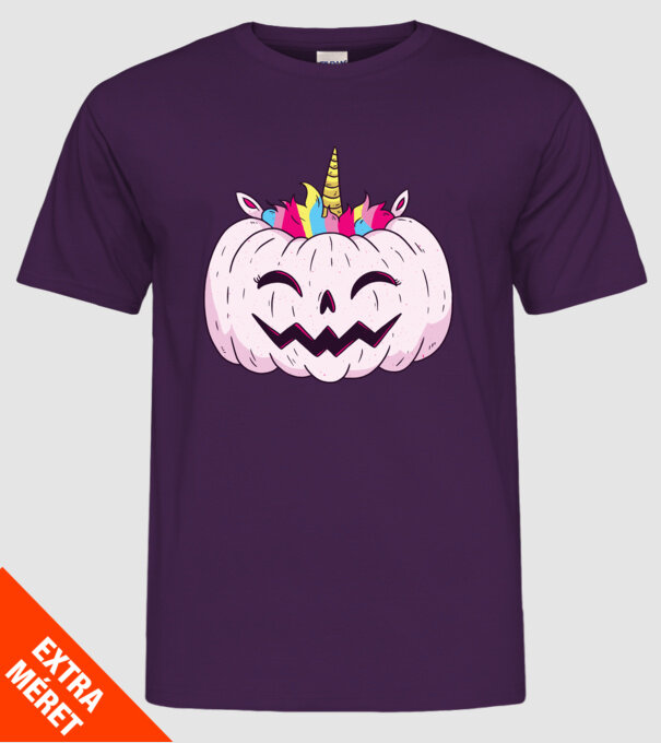 Unicorn Dovleac Halloween model mov pe tricou