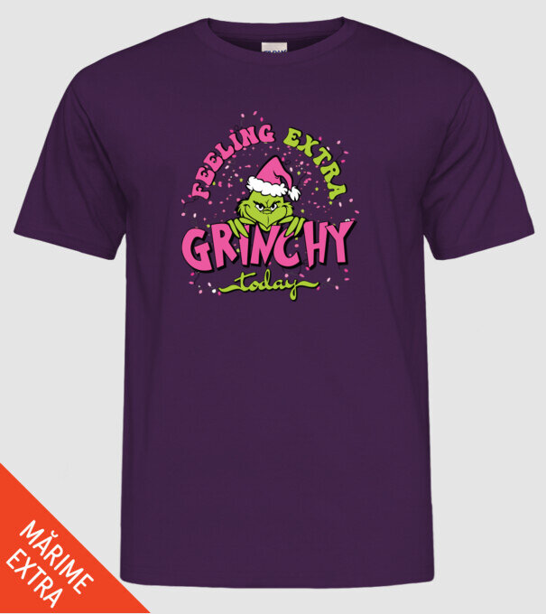 Feeling extra Grinchy today model mov pe tricou