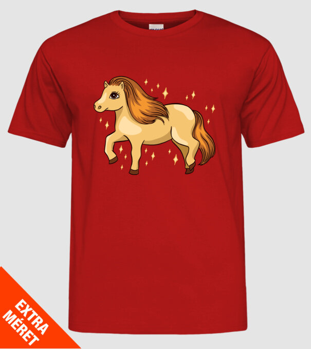 Ponei drăguț model roșu pe tricou