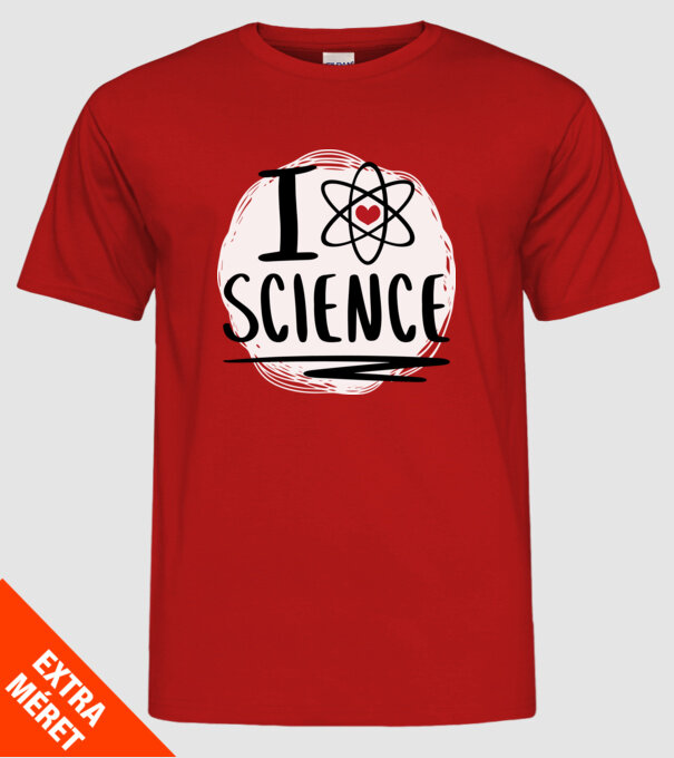 I Love Science știință model roșu pe tricou