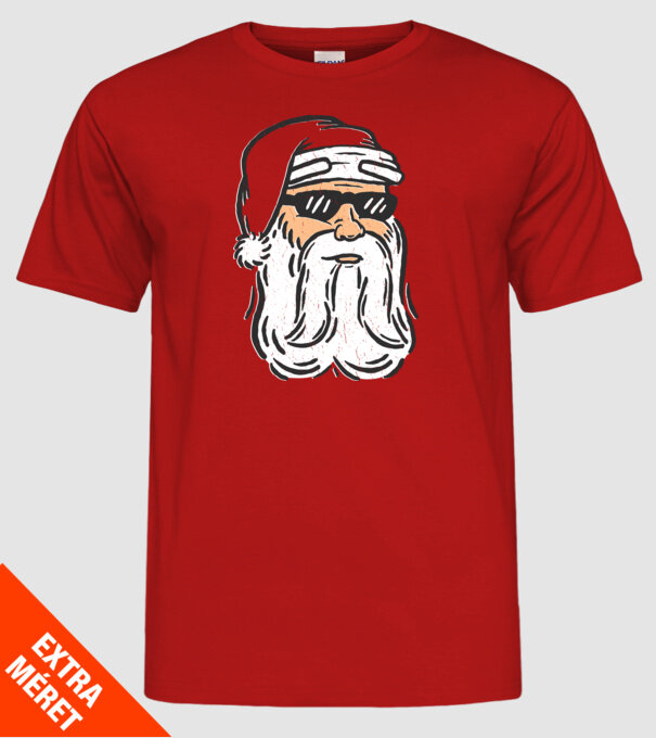 Cap Moș Crăciun model roșu pe tricou