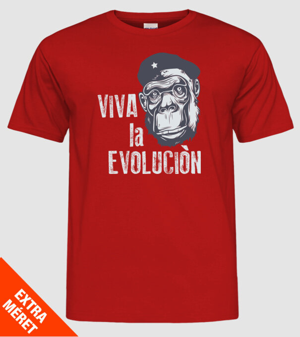 Viva La Evolucion model roșu pe tricou