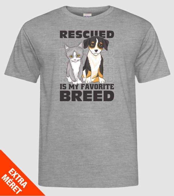 Rasa mea preferată este cea adoptată model gri pe tricou