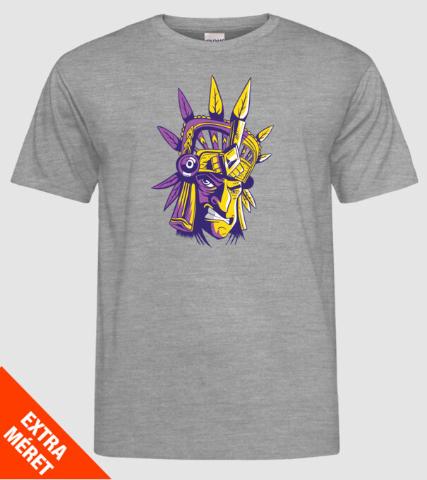 Războinic Aztec model gri pe tricou