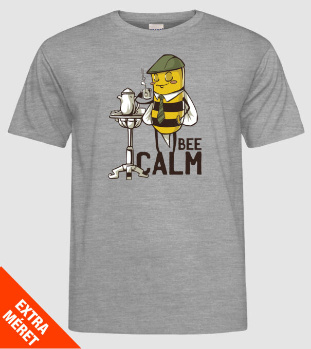 Bee Calm - Fii răbdător Albinuță model gri pe tricou