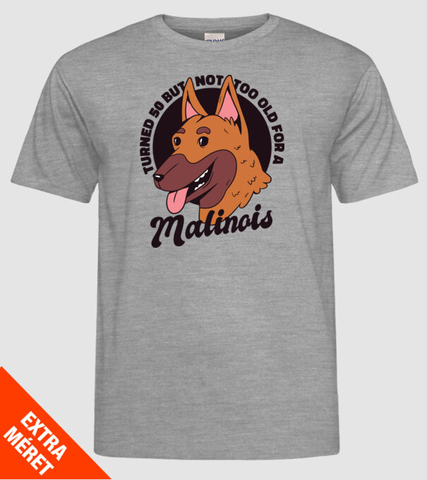 Câine ciobănesc belgian model gri pe tricou