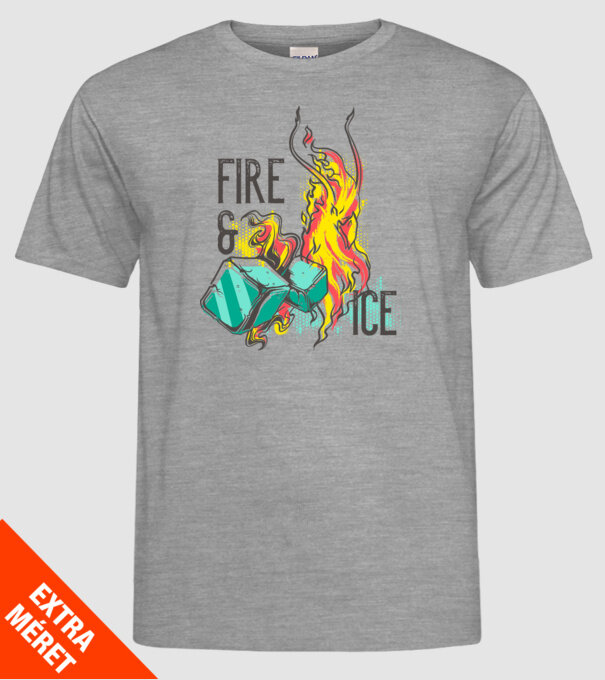 Fire and Ice model gri pe tricou