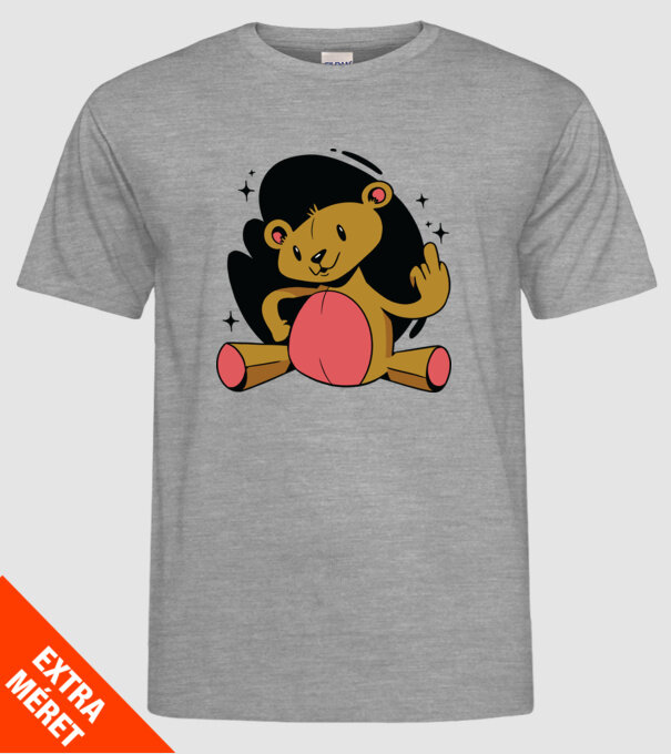 Ursuleț Teddy hain model gri pe tricou