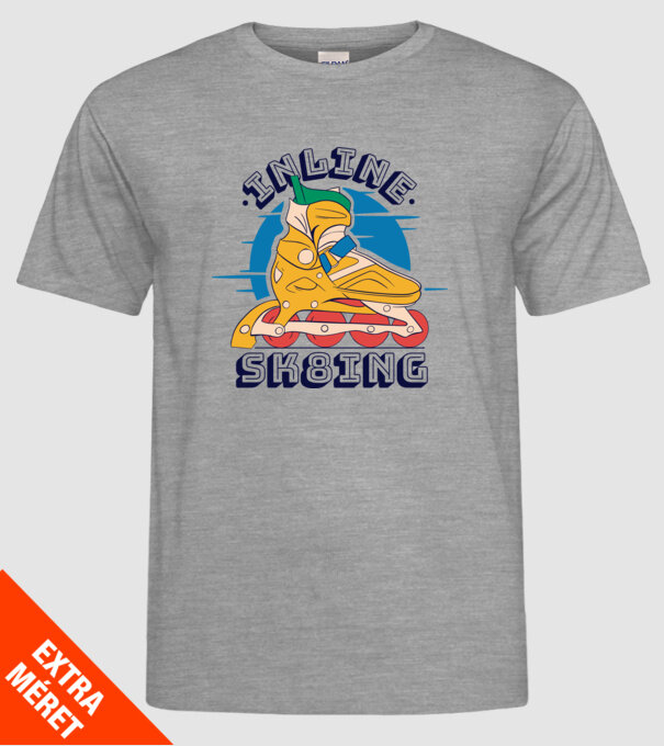 Skate Sk8 model gri pe tricou