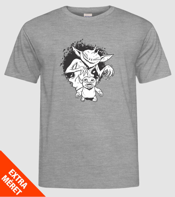 Umbră înfricoșătoare model gri pe tricou