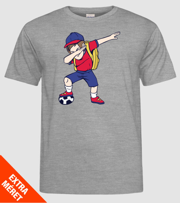 Școlar Fotbalist DAB model gri pe tricou