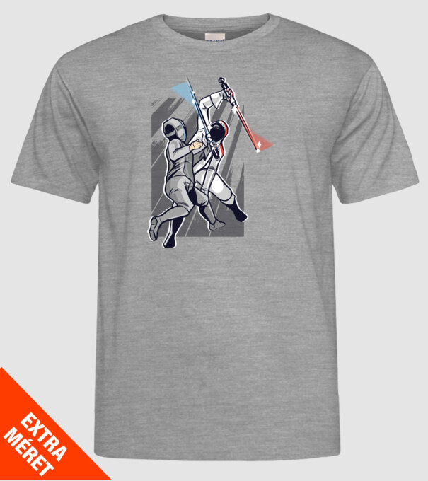 Sabie laser scrimă model gri pe tricou