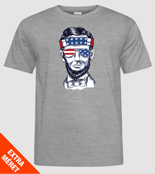 Lincoln USA model gri pe tricou
