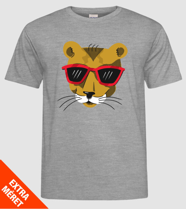 Leu cool model gri pe tricou