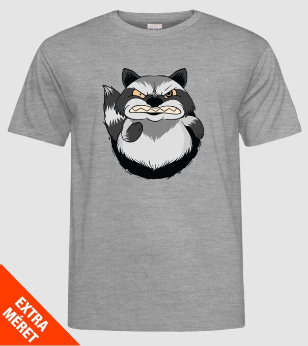 Raton furios model gri pe tricou