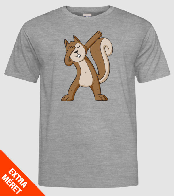 Veverița DAB model gri pe tricou