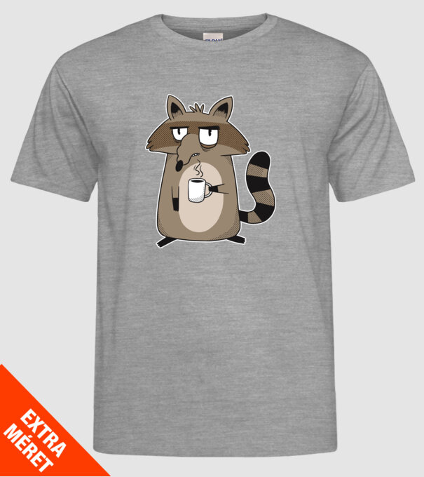 Raton cu cafea model gri pe tricou