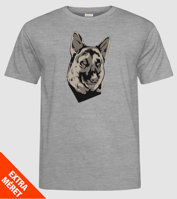 Ciobănesc german cap model gri pe tricou