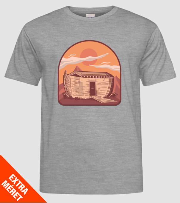 Arca lui Noe model gri pe tricou