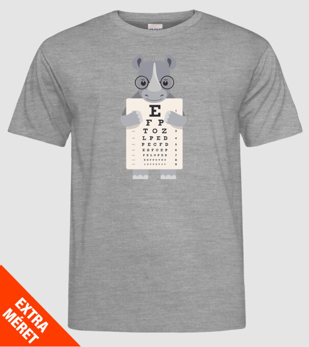 Examen oftalmologie rinocer model gri pe tricou