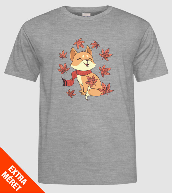 Pisică Toamna model gri pe tricou