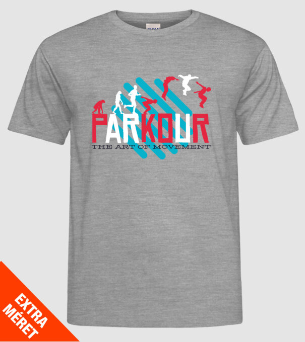 Parkour - Arta mișcării model gri pe tricou