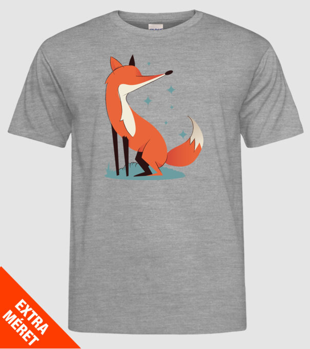 Vulpe model gri pe tricou