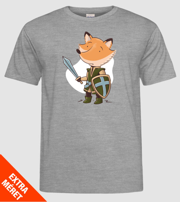Vulpe Cavaler model gri pe tricou