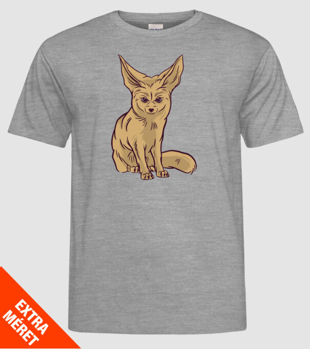 Vulpe de deșert model gri pe tricou