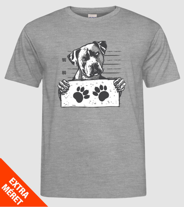 Staffordshire Terrier Închisoare model gri pe tricou