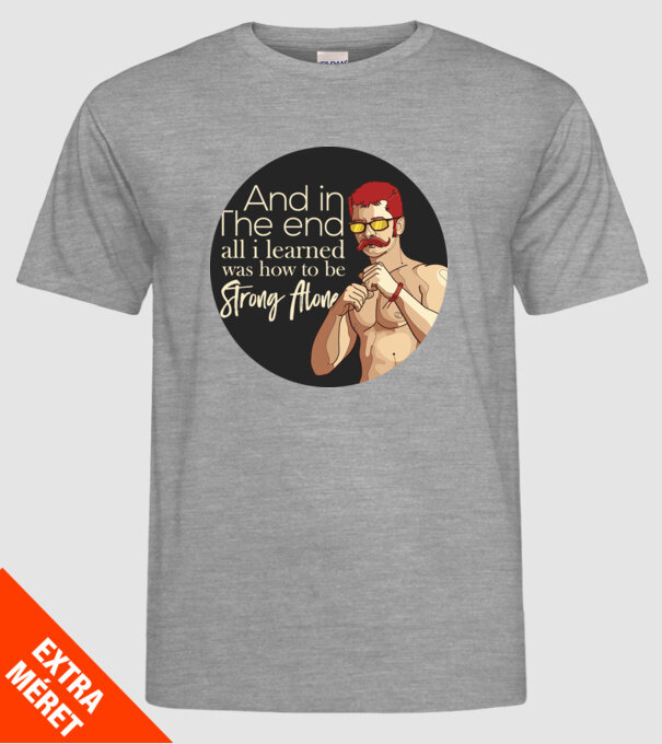 Strong alone model gri pe tricou