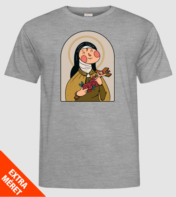 Sfânta Tereza model gri pe tricou