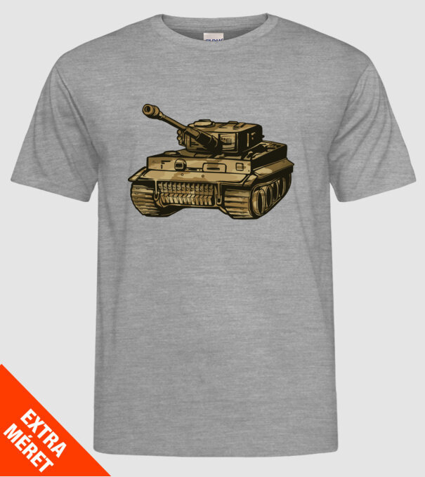 Tanc Mașină de luptă model gri pe tricou
