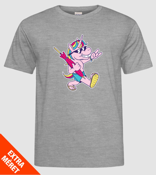 Unicorn În vacanță model gri pe tricou