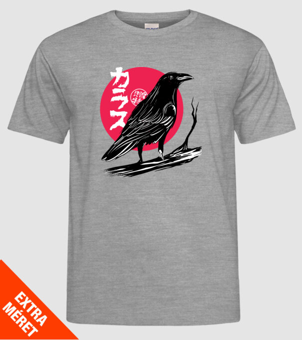 Cioară model gri pe tricou