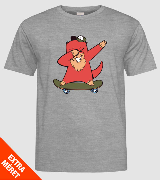 Vidră DAB model gri pe tricou