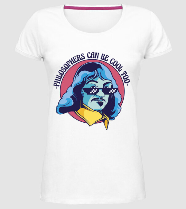 Chiar și Filozofii pot fi cool model alb pe tricou