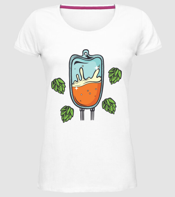 Grupa mea de sânge este IPA model alb pe tricou